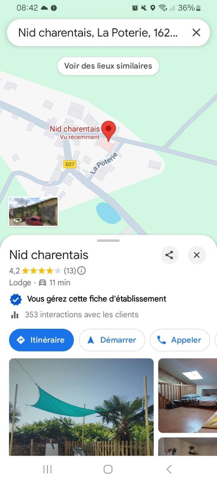 Les Chambres Du Nid Charentais La Poterie  Eksteriør bilde